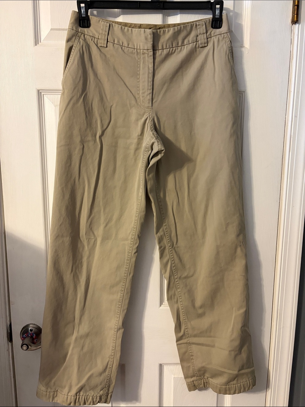 J. Crew women’s Khaki Straight Chinos in Tan